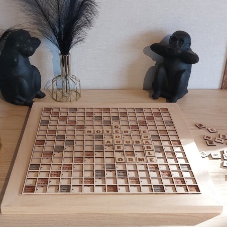 Scrabble Deluxe en marqueterie
